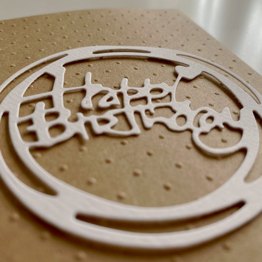 Karte aus Kraftpapier • HAPPY BIRTHDAY