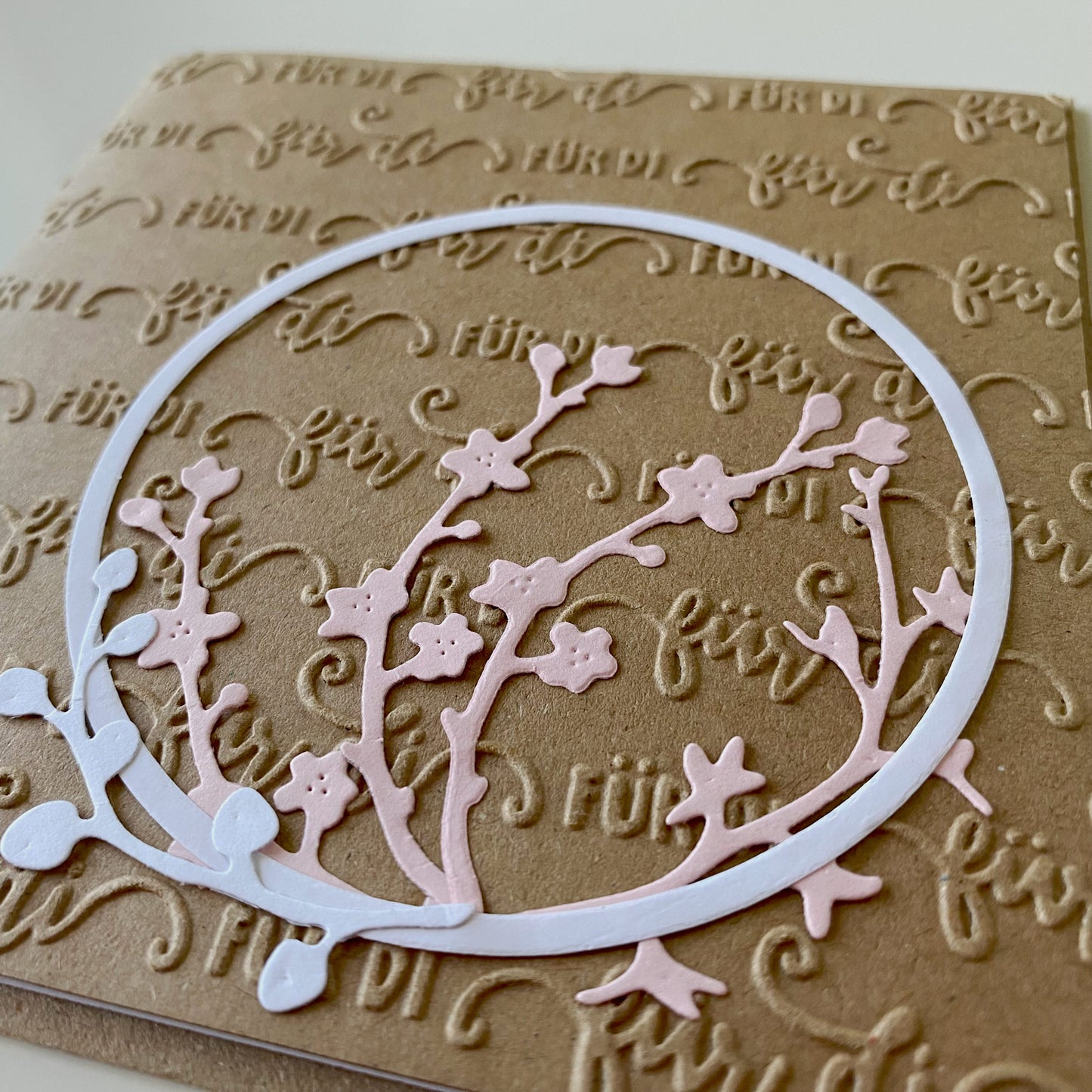 Karte aus Kraftpapier • BLUMENKRANZ