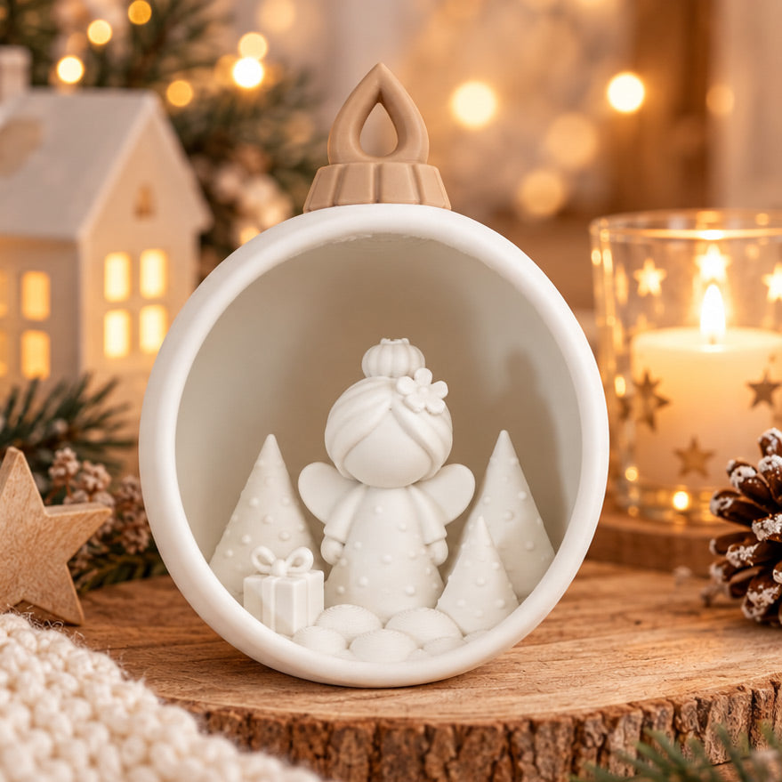 Weihnachtskugel mit Engel Lucy
