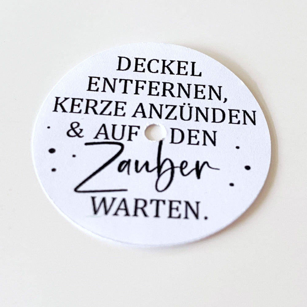 Teelicht-Botschaften • Deckel mit Hinweis