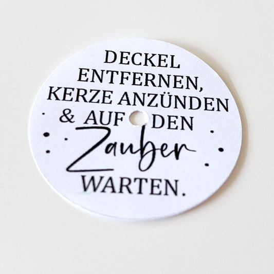 Teelicht-Botschaften • Deckel mit Hinweis
