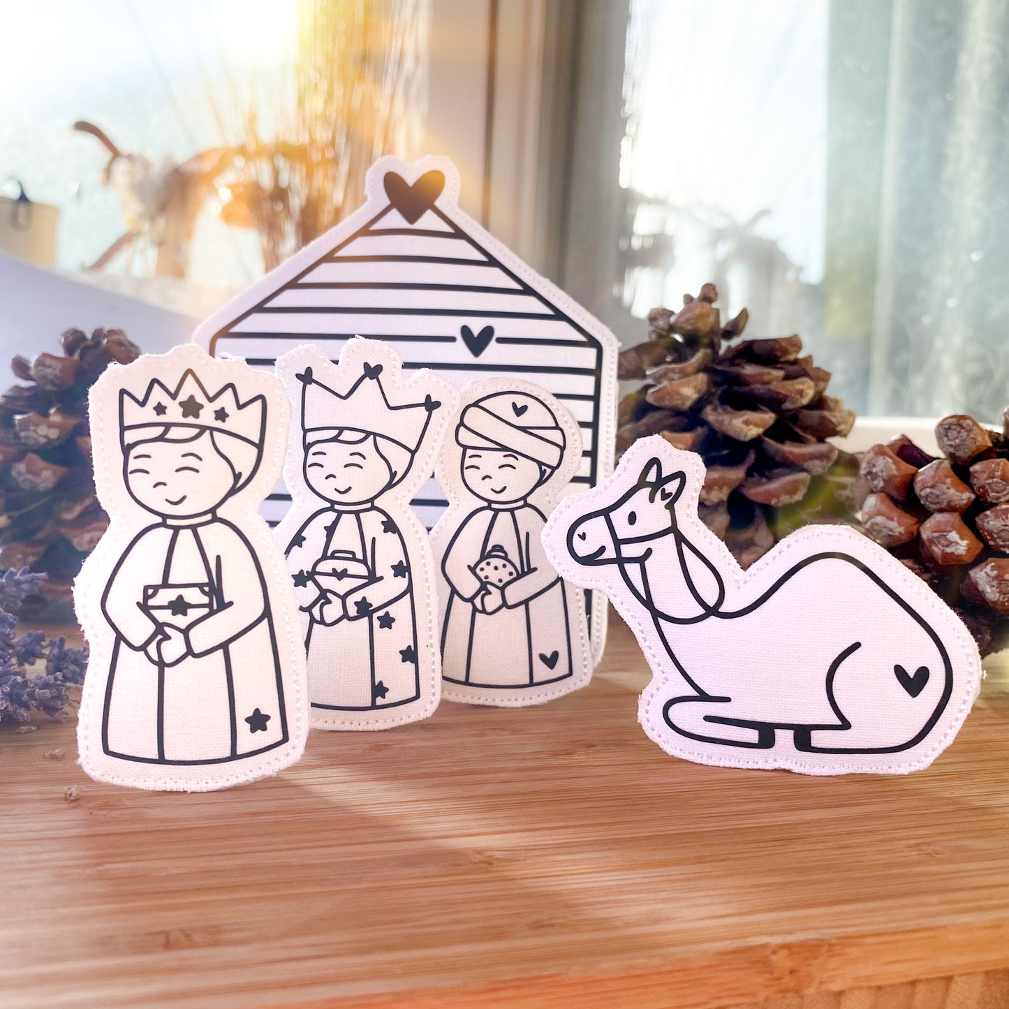 Weihnachtskrippe | Stall, drei Könige & Kamel