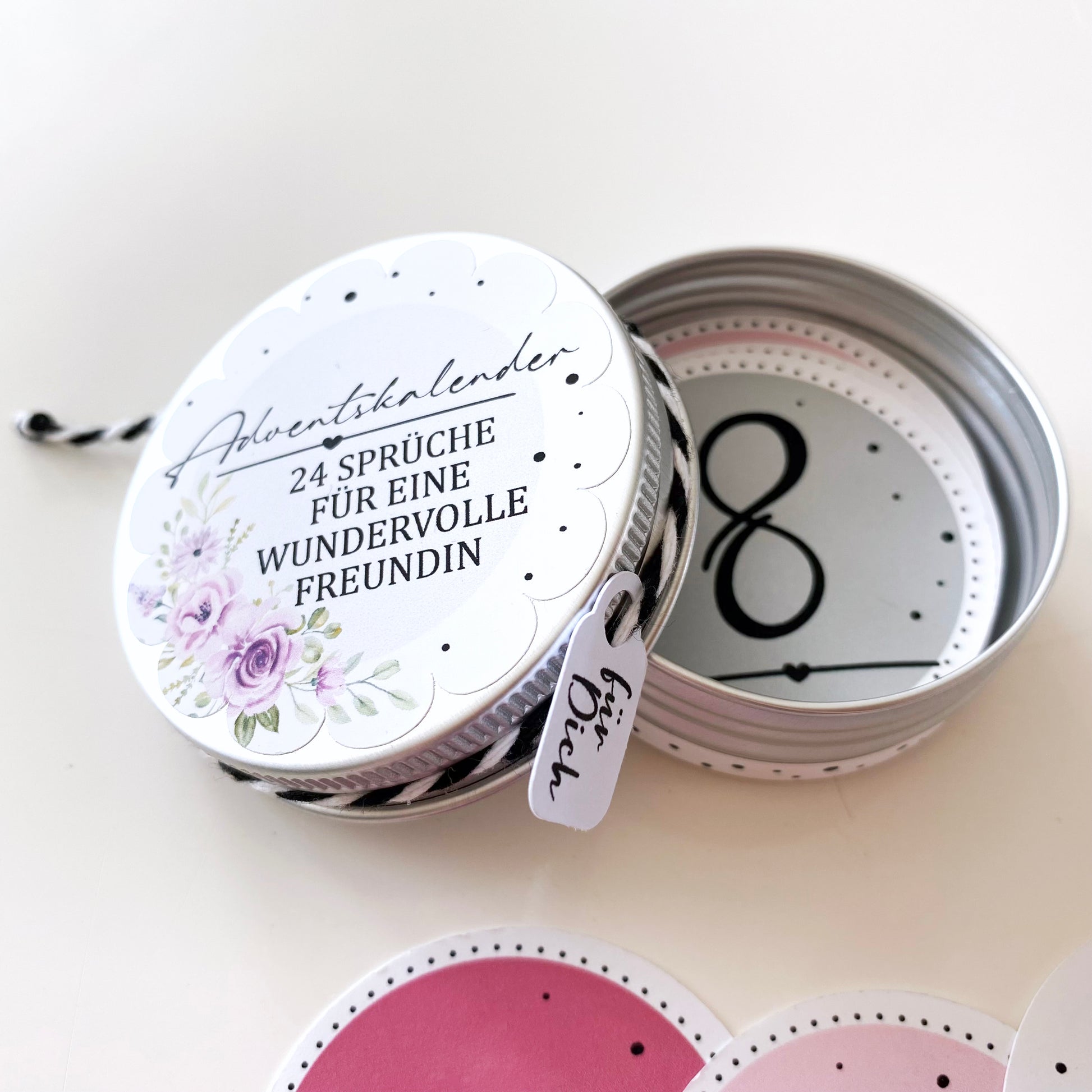 Mini Adventskalender «24 Sprüche für Freundinnen»