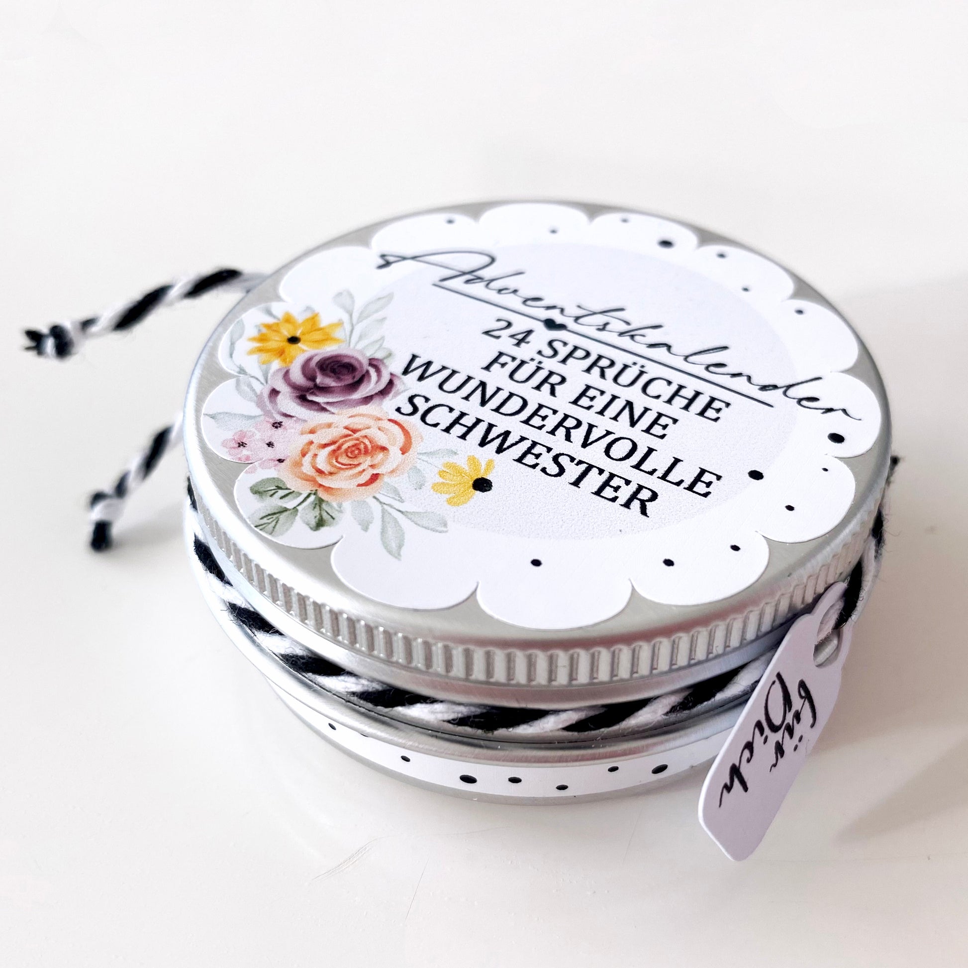 Mini Adventskalender «24 Sprüche für Schwestern»