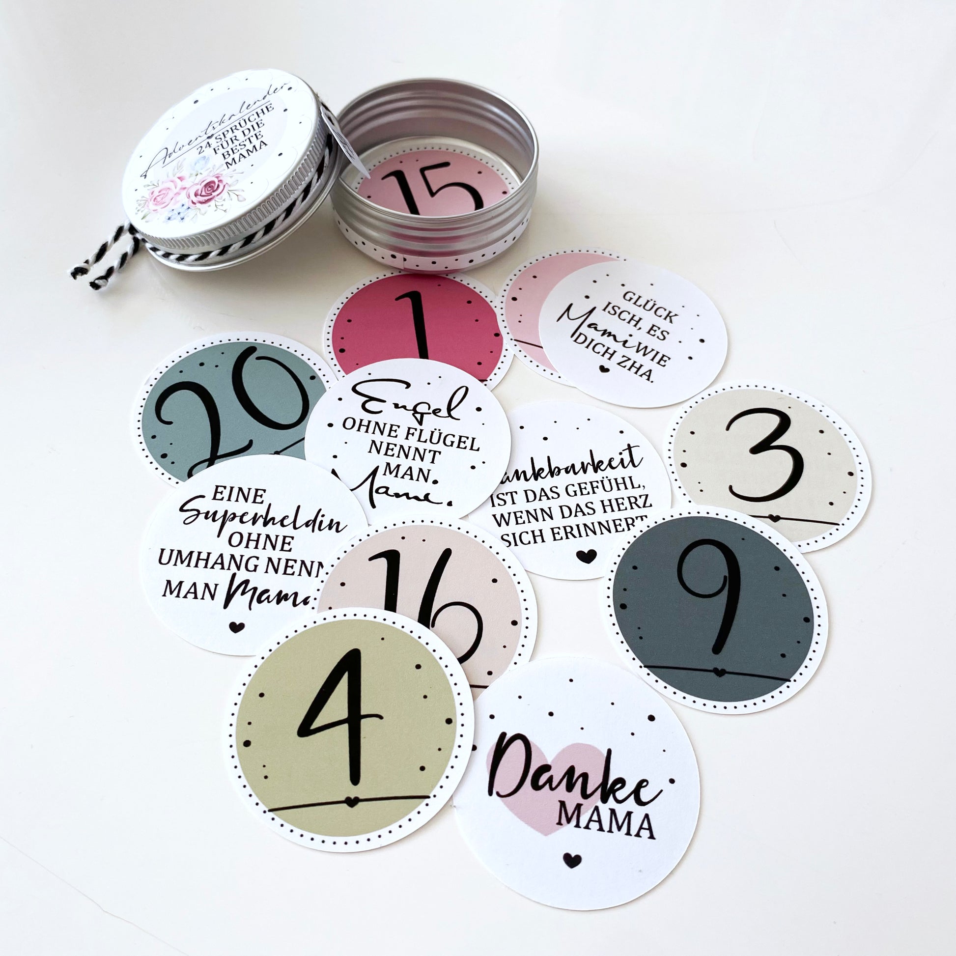 Mini Adventskalender - 24 Sprüche für Mama