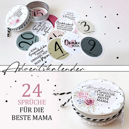 Mini Adventskalender - 24 Sprüche für Mama