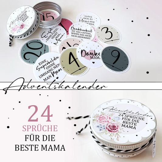 Mini Adventskalender - 24 Sprüche für Mama