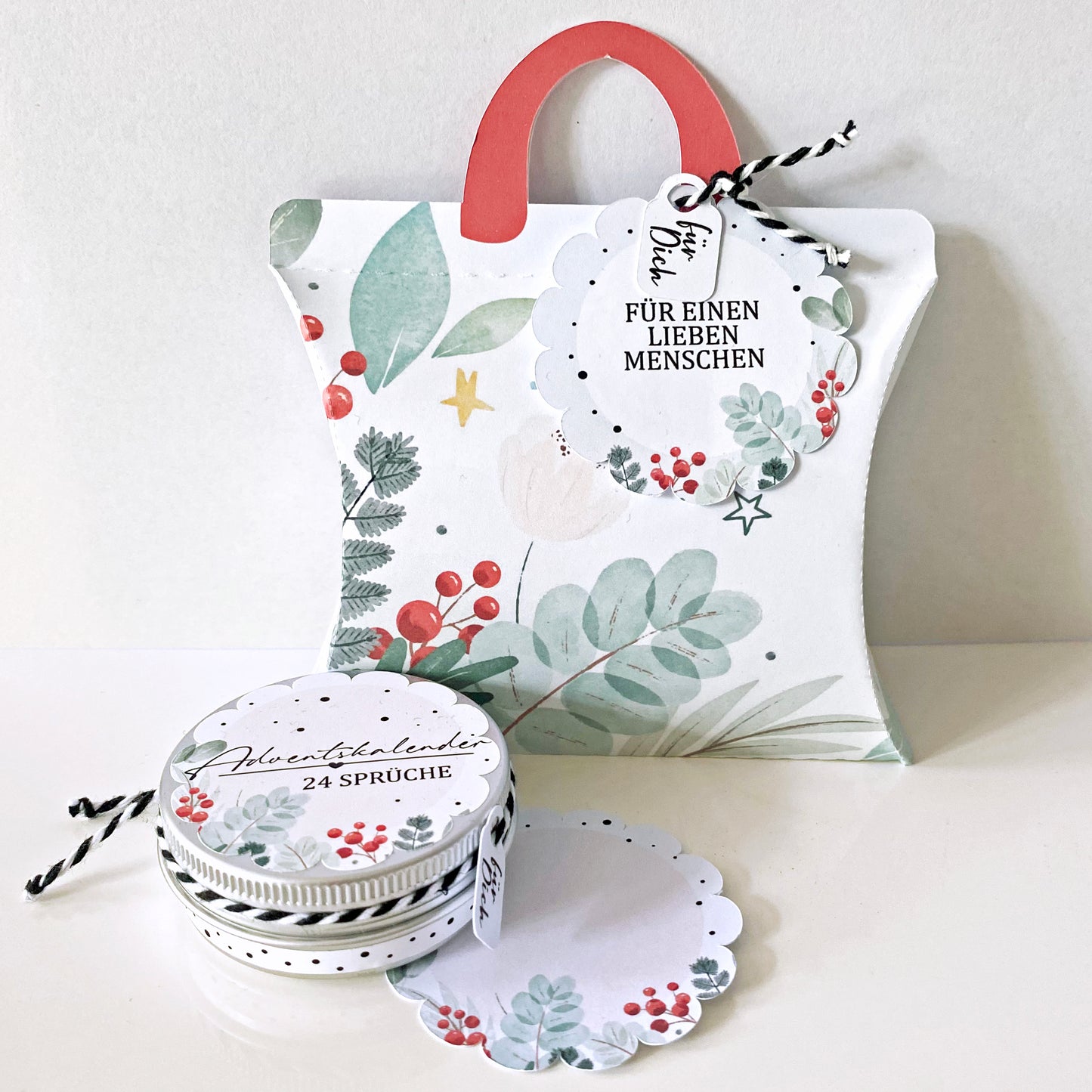 Mini Adventskalender «24 Sprüche für Schwestern» mit Verpackung