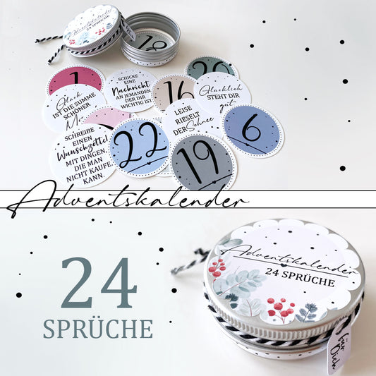Mini Adventskalender - 24 Sprüche