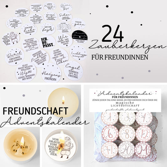 Adventskalender mit 24 Zauberkerzen - FREUNDSCHAFT