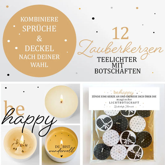 12 Zauberkerzen «be happy»