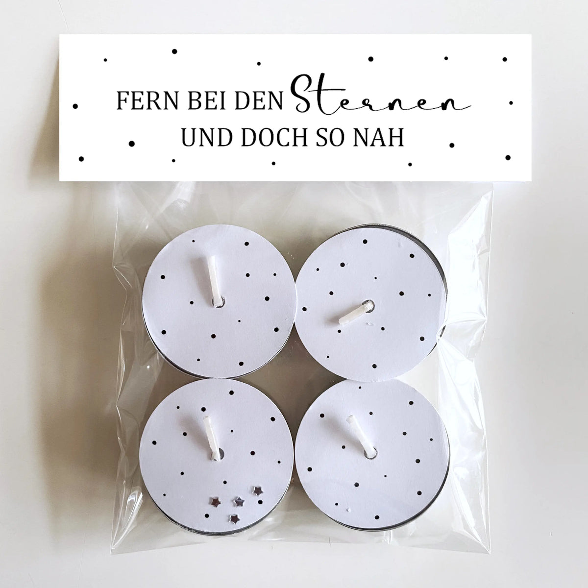 Trauerkerzen mit 4 Zauberkerzen mit Verpackung