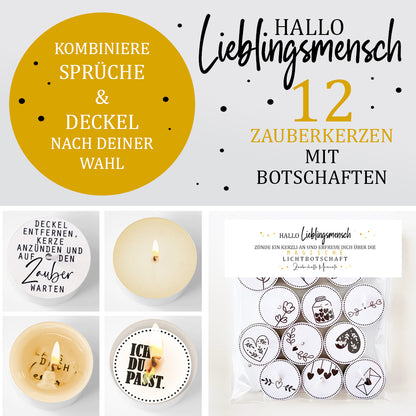 12 Zauberkerzen «Hallo Lieblingsmensch»