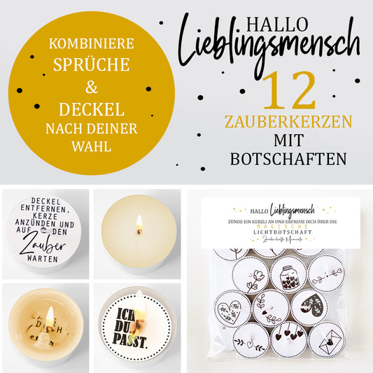 12 Zauberkerzen «Hallo Lieblingsmensch»