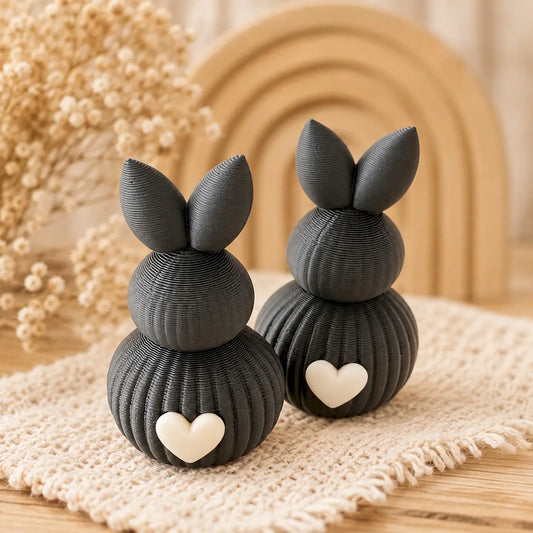Magnet Hase Hoppy in schwarz