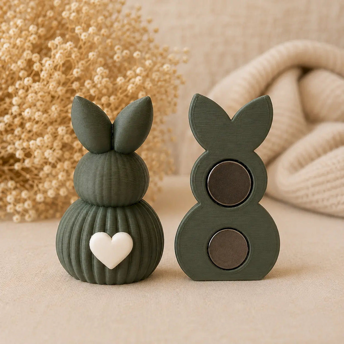 Magnet Hase Hoppy Vor- & Rückseite