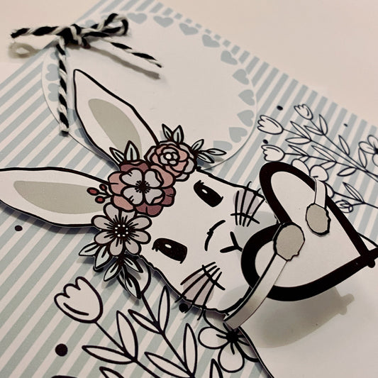 Doppelkarte • HERR HASE • weiss