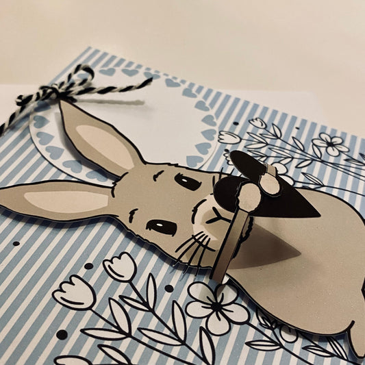 Einfachkarte • HERR HASE • beige