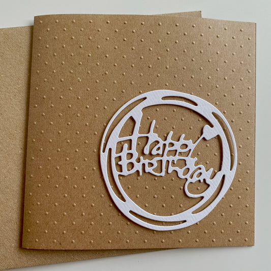 Karte aus Kraftpapier • HAPPY BIRTHDAY