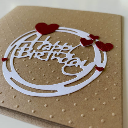 Karte aus Kraftpapier • HAPPY BIRTHDAY