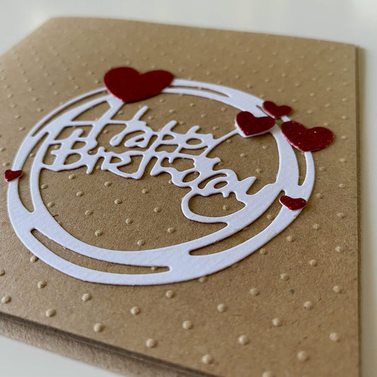 Karte aus Kraftpapier • HAPPY BIRTHDAY