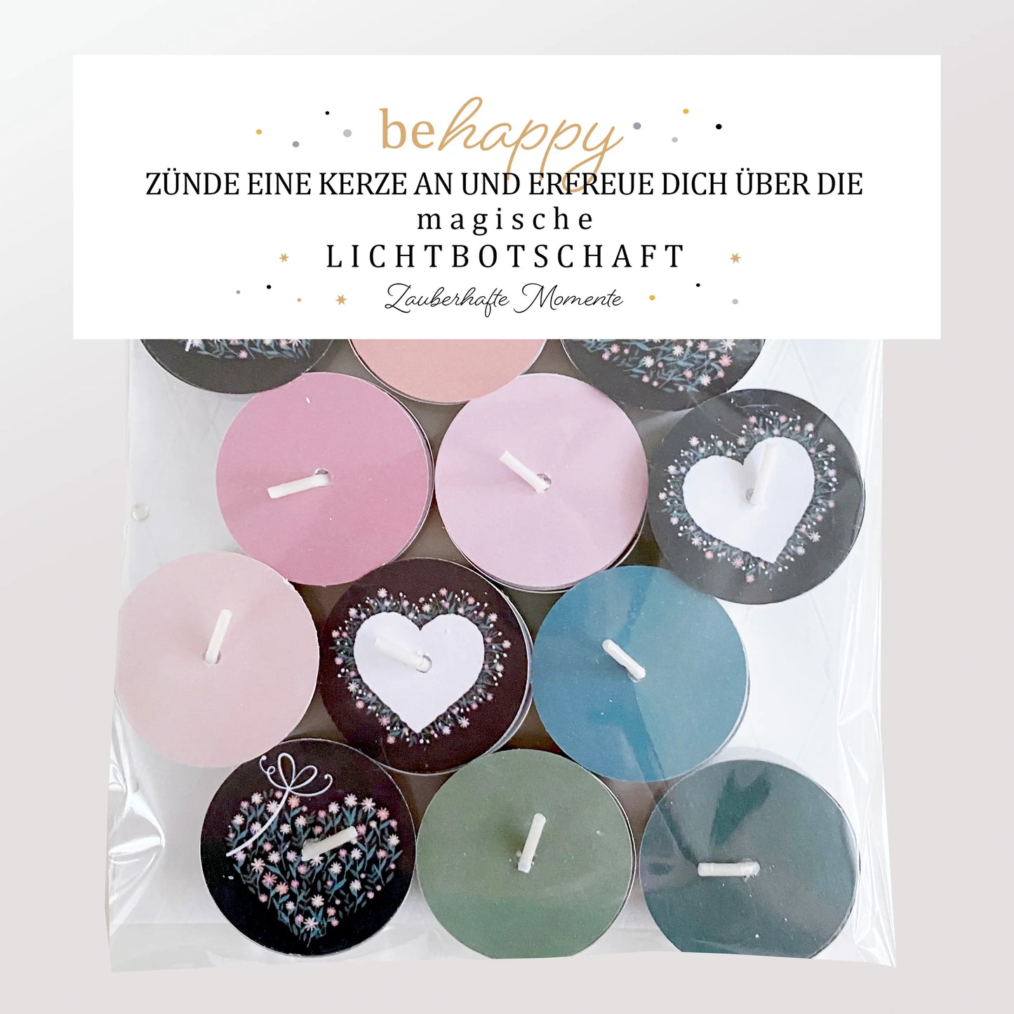 12 Zauberkerzen «be happy»