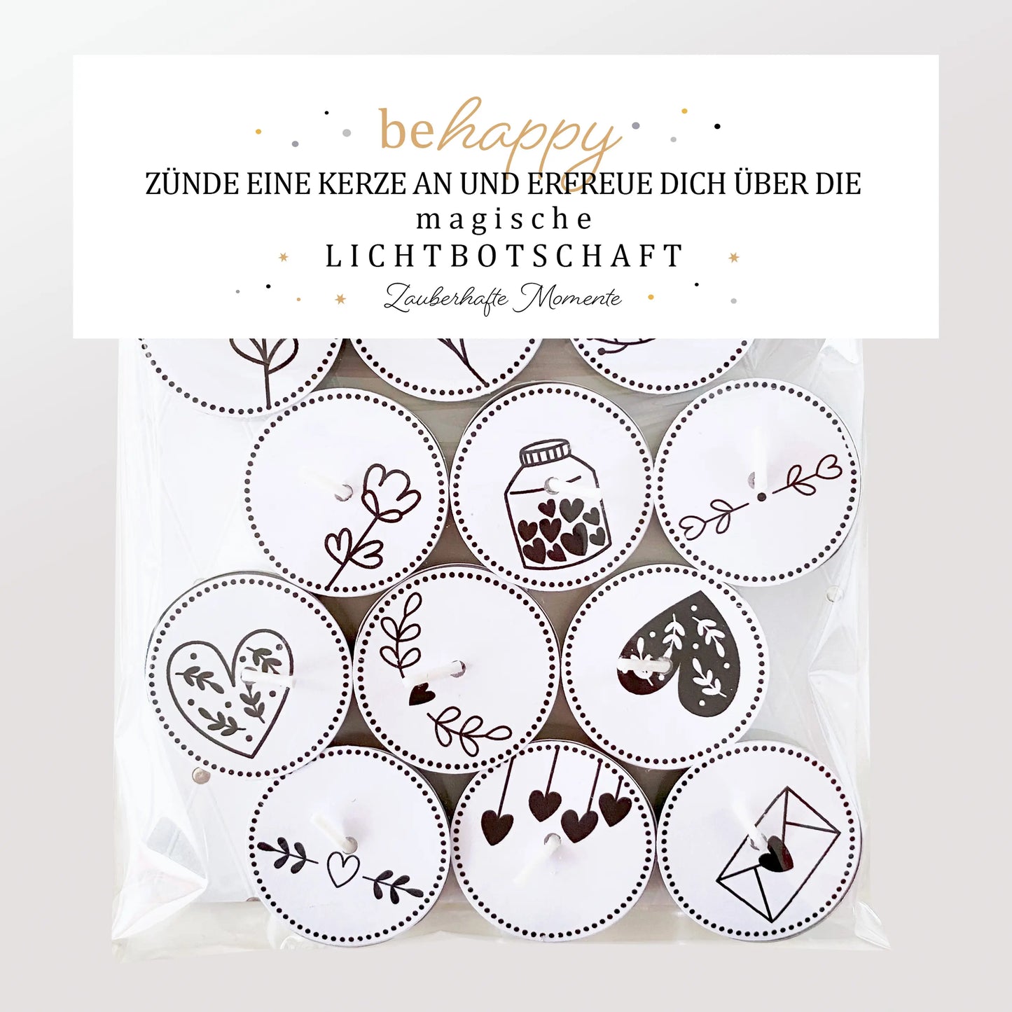 12 Zauberkerzen «be happy»