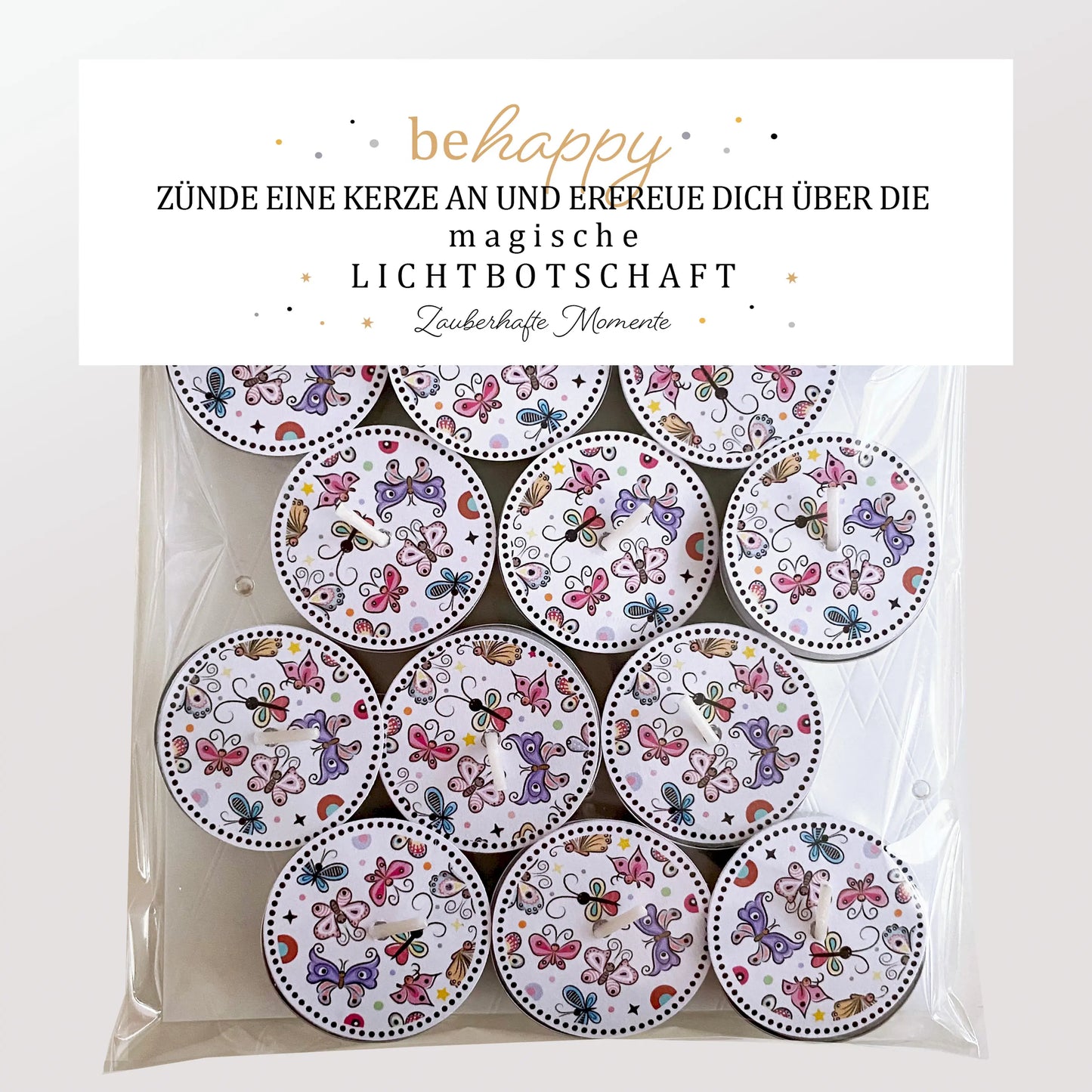12 Zauberkerzen «be happy»
