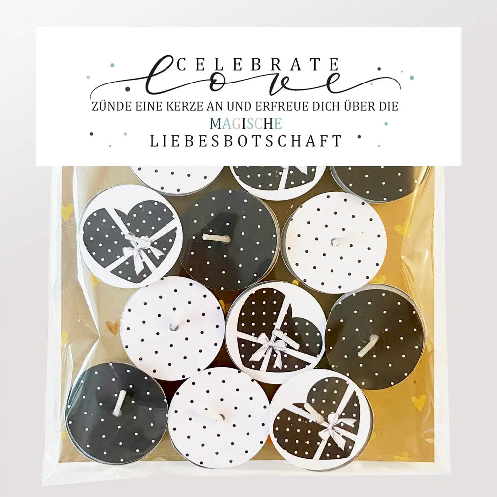 12 Zauberkerzen «celebrate love»