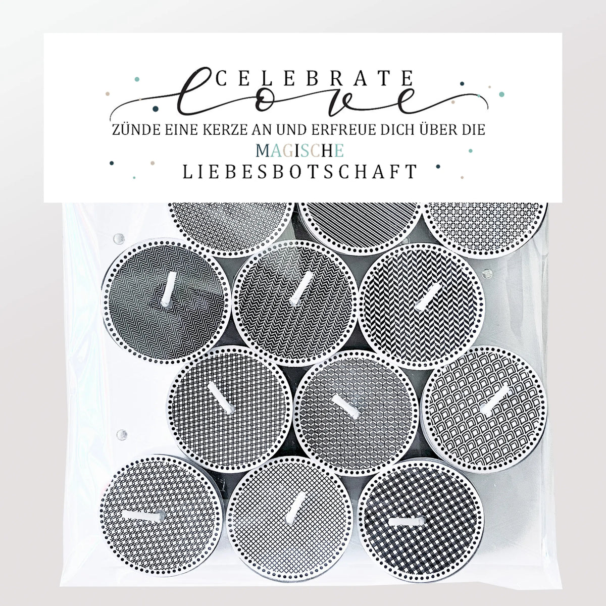 12 Zauberkerzen «celebrate love»