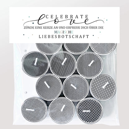 12 Zauberkerzen «celebrate love»