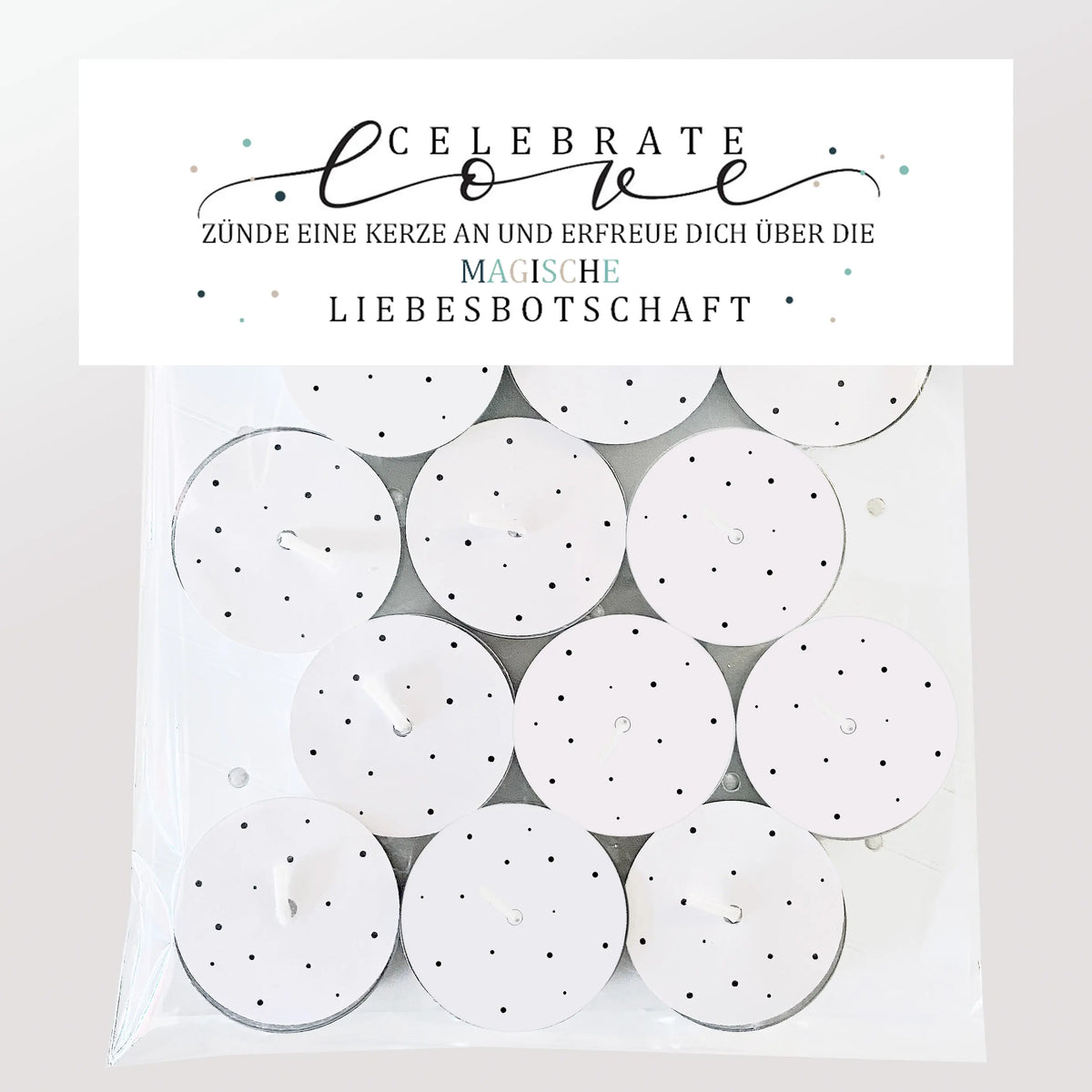 12 Zauberkerzen «celebrate love»