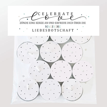 12 Zauberkerzen «celebrate love»