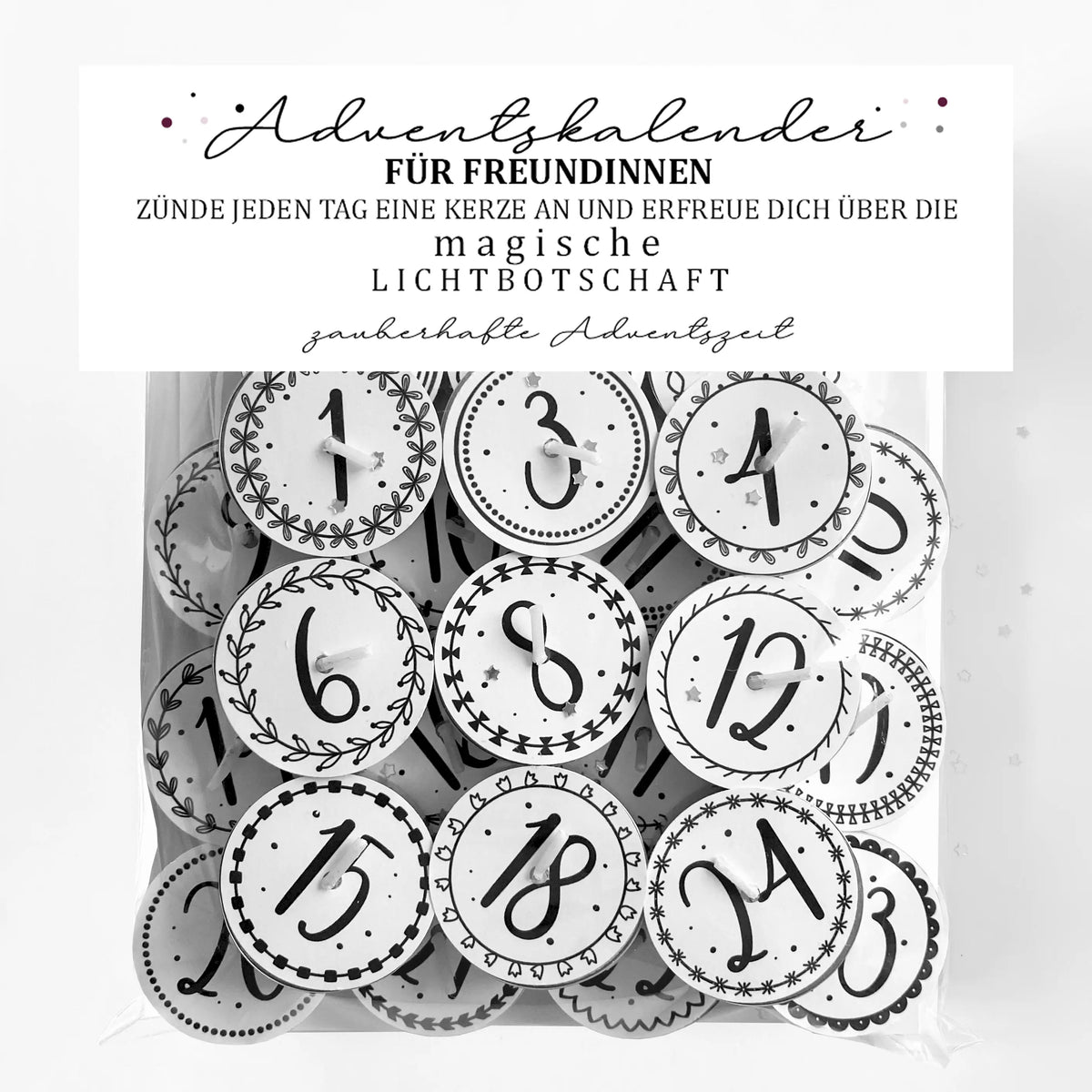 Adventskalender mit 24 Zauberkerzen - FREUNDSCHAFT