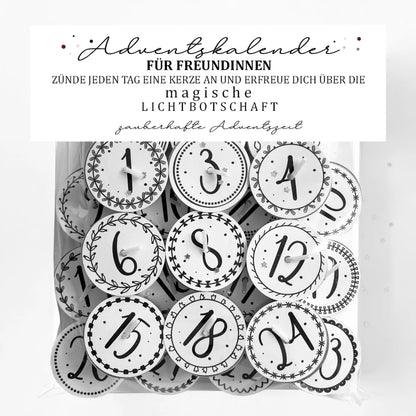 Adventskalender mit 24 Zauberkerzen - FREUNDSCHAFT
