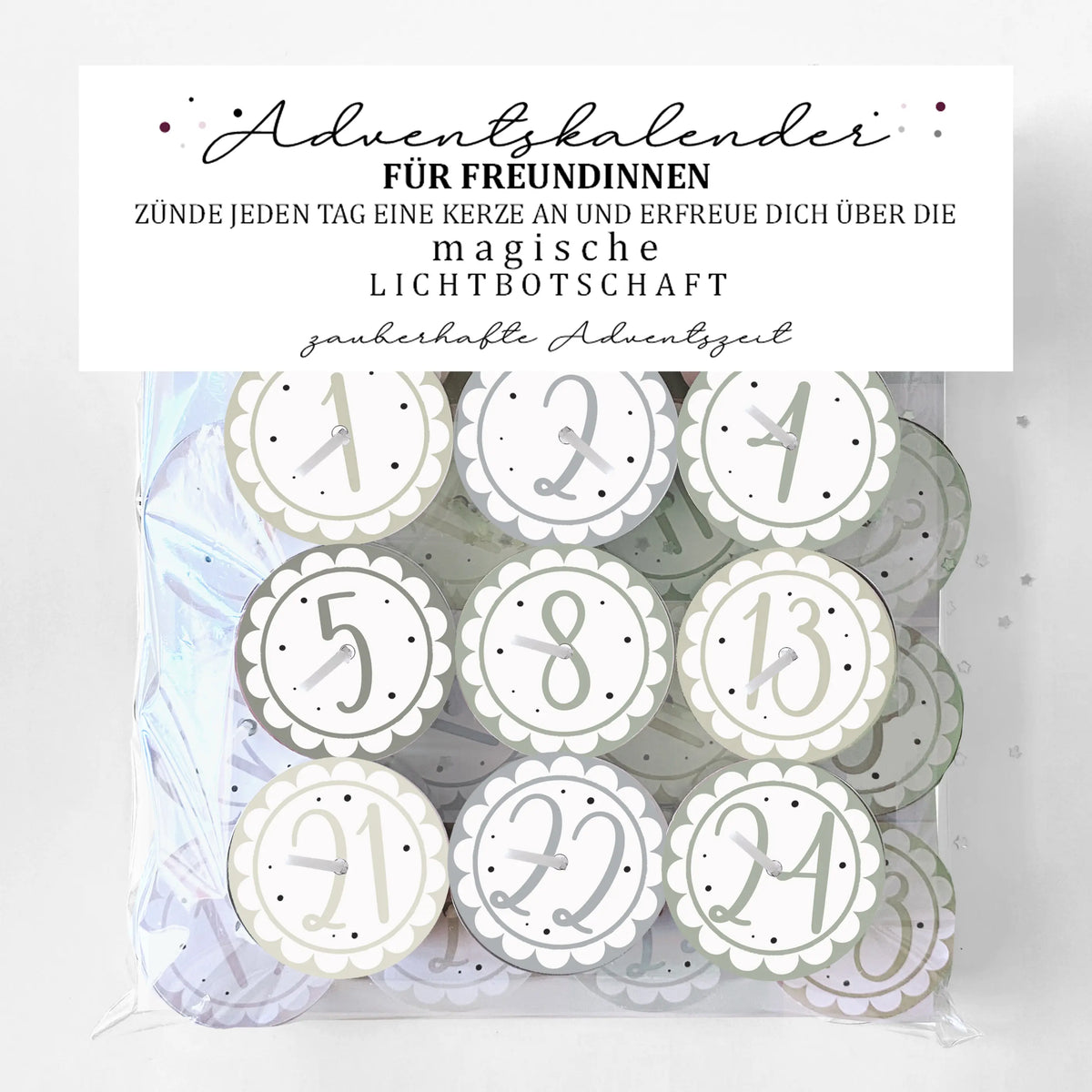 Adventskalender mit 24 Zauberkerzen - FREUNDSCHAFT