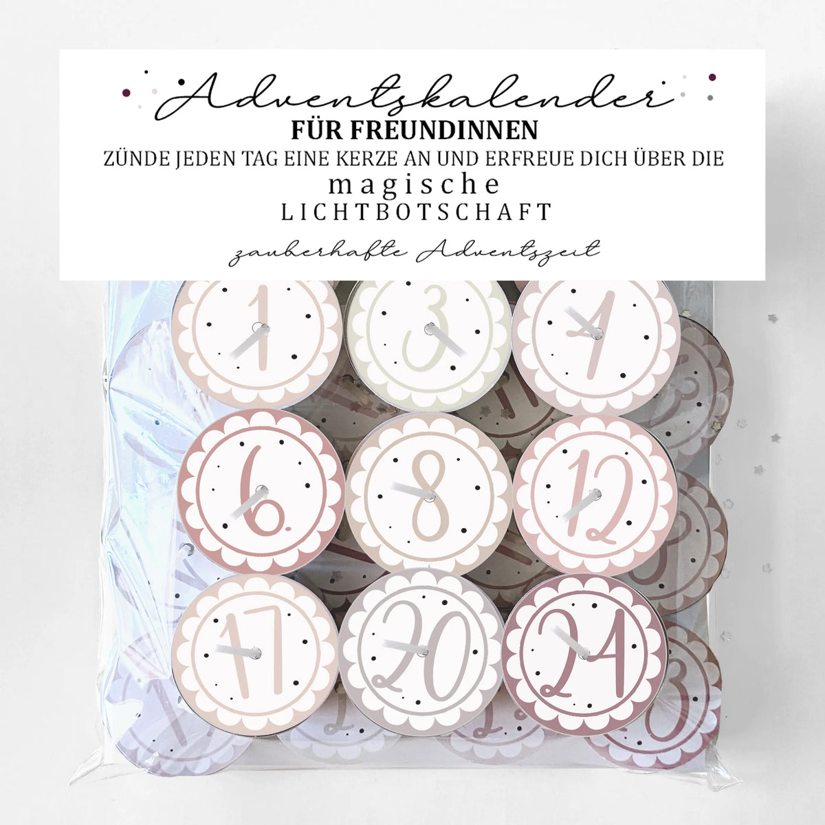 Adventskalender mit 24 Zauberkerzen - FREUNDSCHAFT