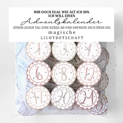 Adventskalender mit 24 Zauberkerzen - AMÜSANT