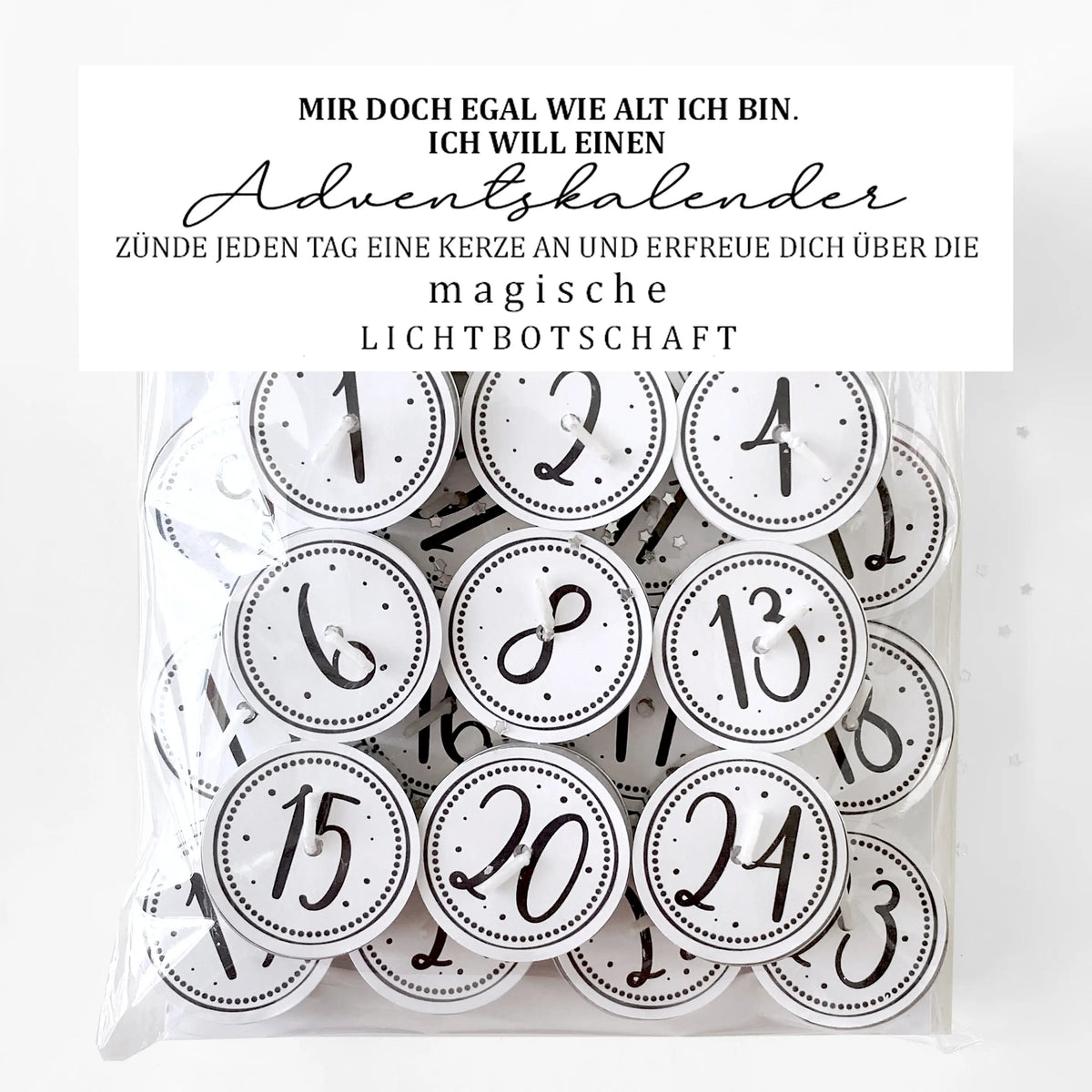 Adventskalender mit 24 Zauberkerzen - AMÜSANT