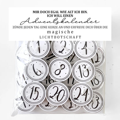 Adventskalender mit 24 Zauberkerzen - AMÜSANT