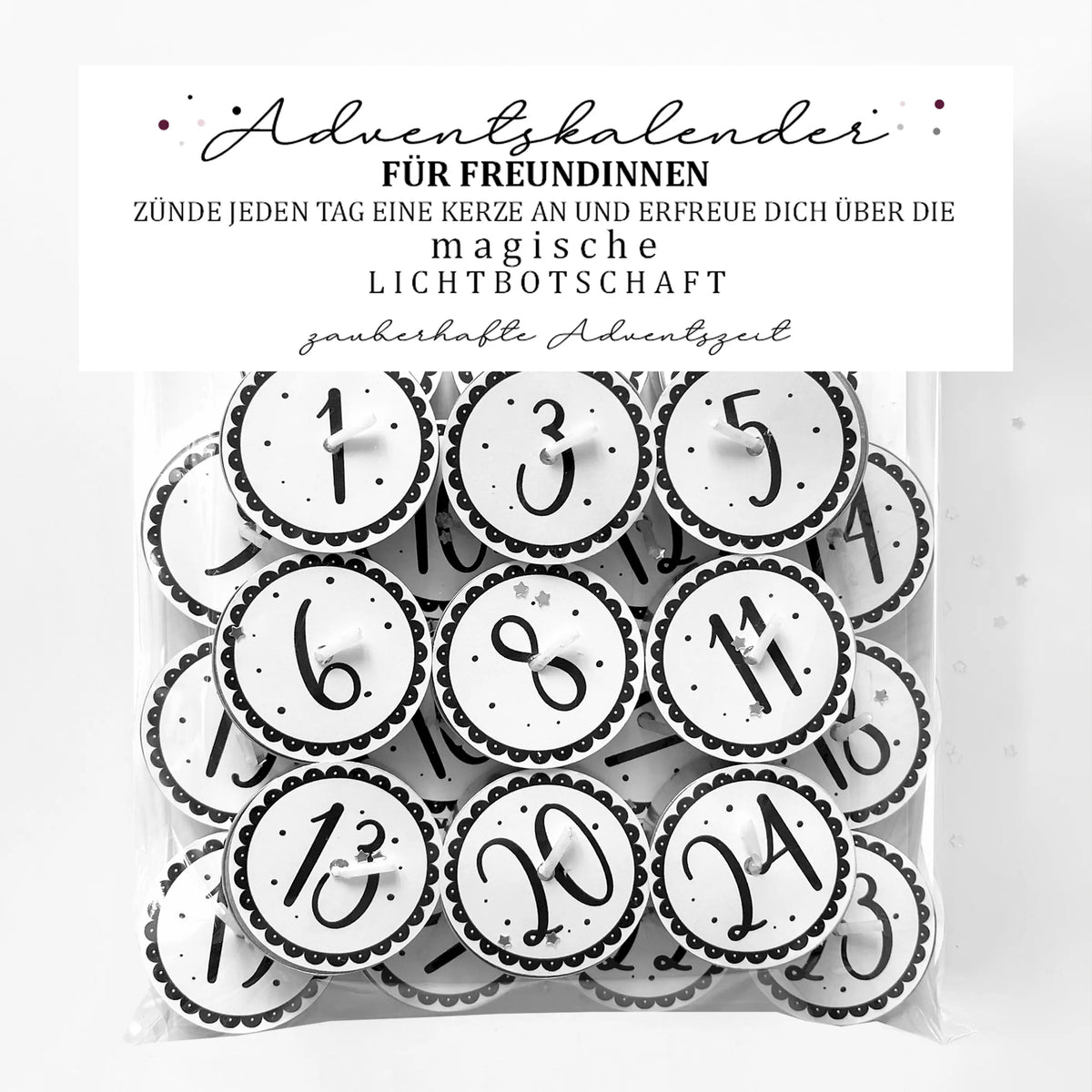 Adventskalender mit 24 Zauberkerzen - FREUNDSCHAFT