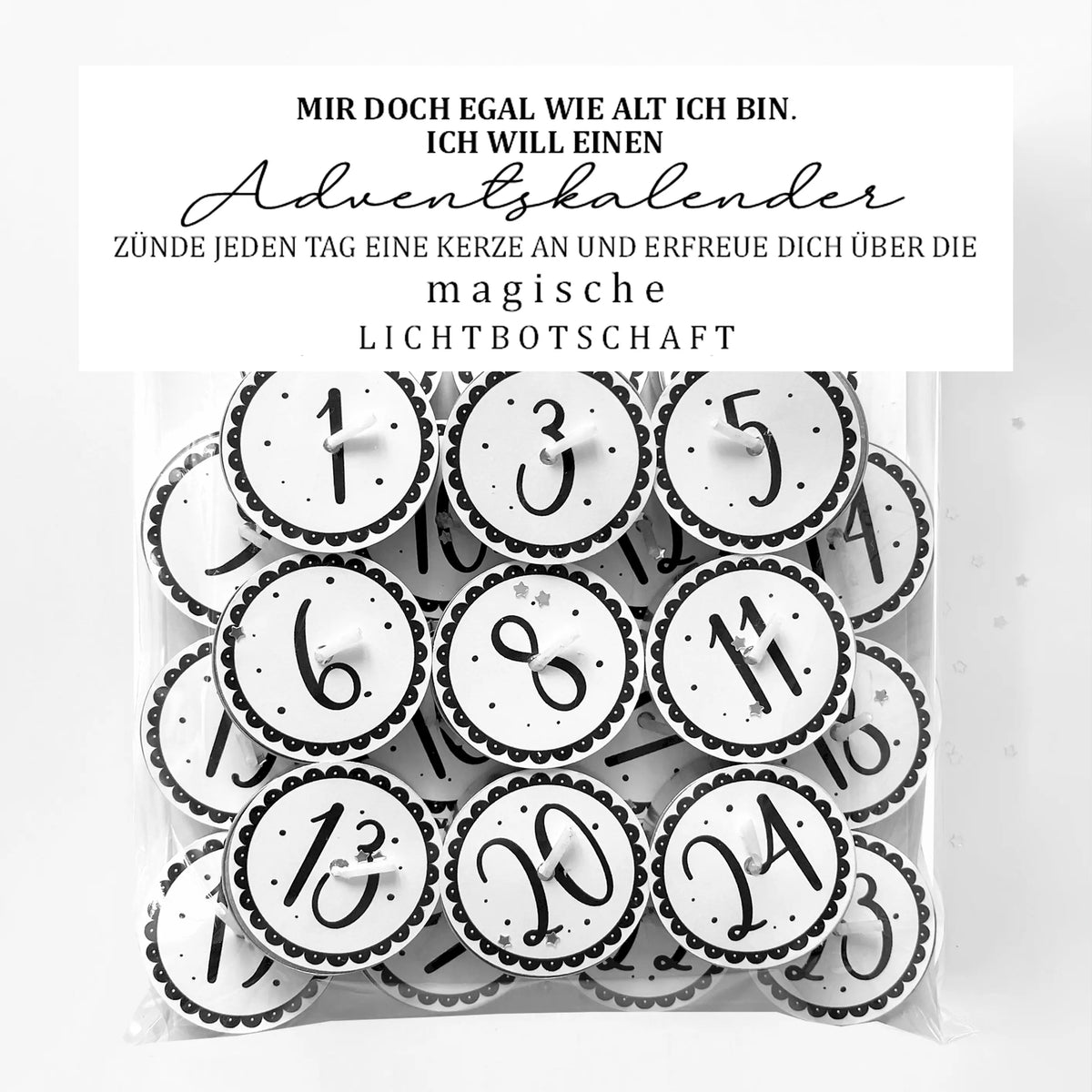 Adventskalender mit 24 Zauberkerzen - AMÜSANT