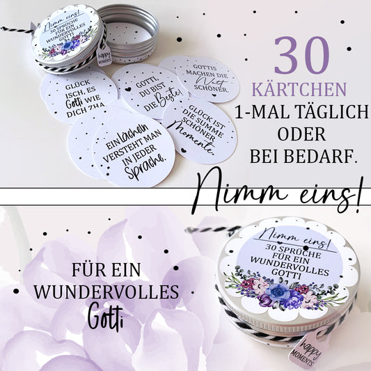 Spruchdose für ein wundervolles Gotti