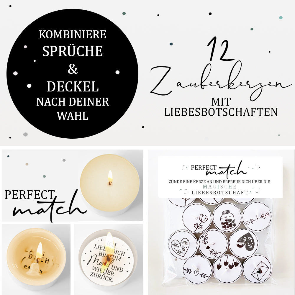 12 Zauberkerzen «celebrate love»