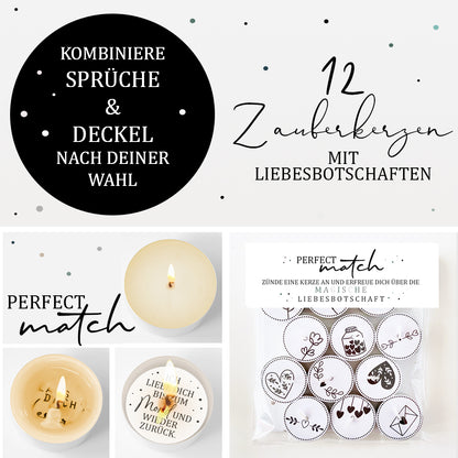 12 Zauberkerzen «celebrate love»