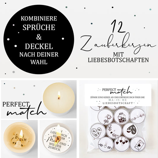12 Zauberkerzen «celebrate love»