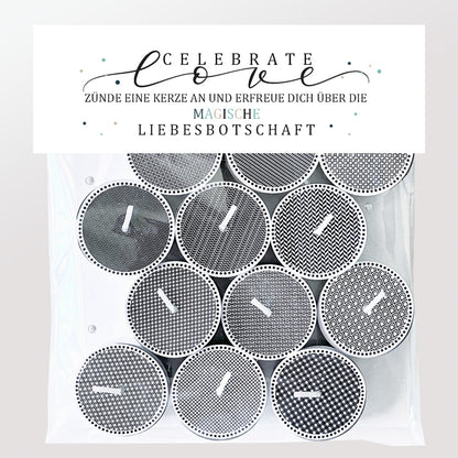 12 Zauberkerzen «celebrate love»