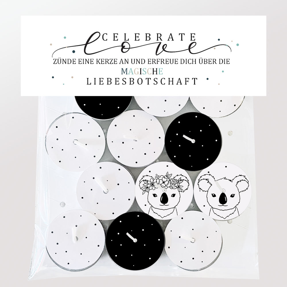12 Zauberkerzen «celebrate love»
