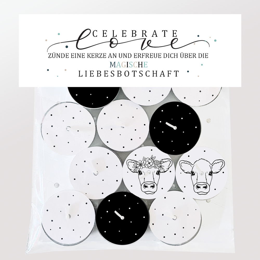 12 Zauberkerzen «celebrate love»