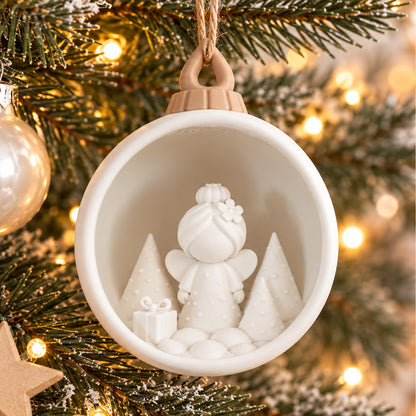Weihnachtskugel mit Engel Lucy